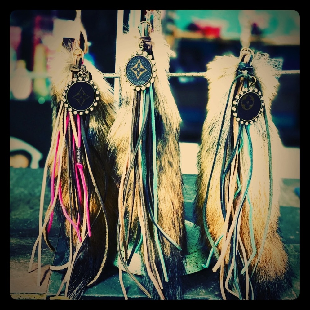 Fox tail keychains